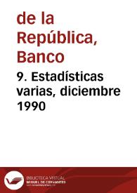 Portada:9. Estadísticas varias, diciembre 1990