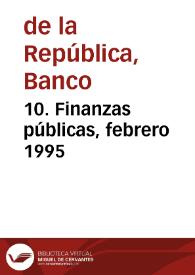 Portada:10. Finanzas públicas, febrero 1995