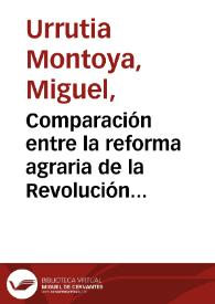 Portada:Comparación entre la reforma agraria de la Revolución Francesa y la de las Cortes de Cádiz