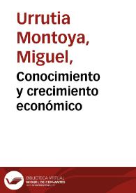 Portada:Conocimiento y crecimiento económico