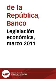 Portada:Legislación económica, marzo 2011