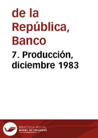 Portada:7. Producción, diciembre 1983