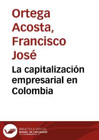 Portada:La capitalización empresarial en Colombia