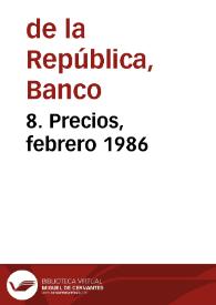 Portada:8. Precios, febrero 1986