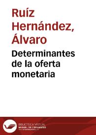 Portada:Determinantes de la oferta monetaria