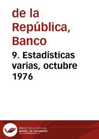 Portada:9. Estadísticas varias, octubre 1976