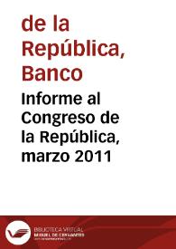 Portada:Informe al Congreso de la República, marzo 2011