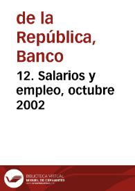 Portada:12. Salarios y empleo, octubre 2002