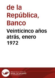 Portada:Veinticinco años atrás, enero 1972