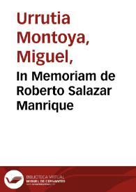 Portada:In Memoriam de Roberto Salazar Manrique