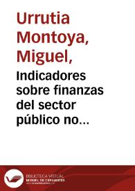 Portada:Indicadores sobre finanzas del sector público no financiero