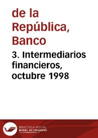 Portada:3. Intermediarios financieros, octubre 1998