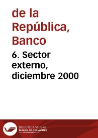 Portada:6. Sector externo, diciembre 2000