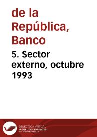 Portada:5. Sector externo, octubre 1993