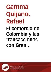 Portada:El comercio de Colombia y las transacciones con Gran Bretaña