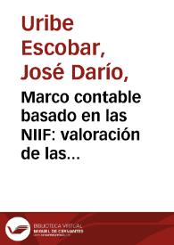 Portada:Marco contable basado en las NIIF: valoración de las reservas internacionales