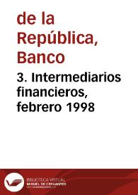 Portada:3. Intermediarios financieros, febrero 1998