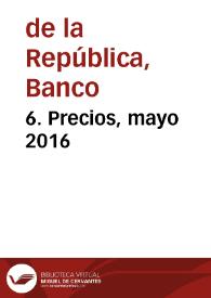 Portada:6. Precios, mayo 2016