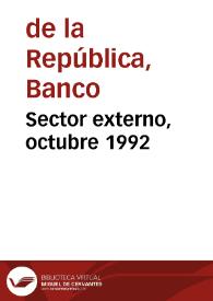 Portada:Sector externo, octubre 1992