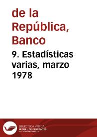 Portada:9. Estadísticas varias, marzo 1978