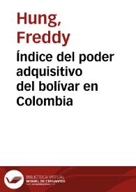 Portada:Índice del poder adquisitivo del bolívar en Colombia