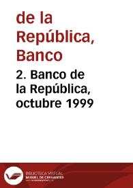 Portada:2. Banco de la República, octubre 1999