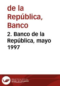 Portada:2. Banco de la República, mayo 1997