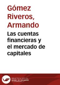 Portada:Las cuentas financieras y el mercado de capitales