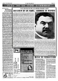 Portada:Ruiseñor de los mares, jardinero de Hesperia / Juan Ramón Masoliver