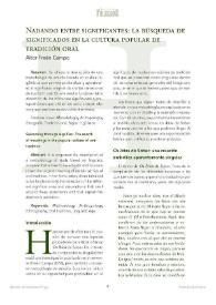Portada:Nadando entre significantes: la búsqueda de significados en la cultura popular de tradición oral / Aitor Freán Campo