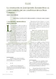 Portada:La aportación de José Agustín Álvarez Rixo al conocimiento de las cabañuelas en las Islas Canarias / Javier Lima Estévez