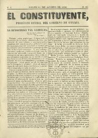 Portada:Tomo I, núm. 34, jueves 21 de agosto de 1856