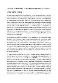 Portada:Las \"Novelas ejemplares\" en el sistema narrativo de Cervantes / Mario Castro Arenas