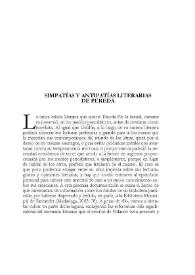 Portada:Simpatías y antipatías literarias de Pereda / Enrique Miralles