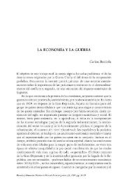 Portada:La economía y la guerra / Carlos Barciela