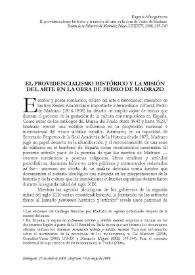 Portada:El providencialismo histórico y la misión del arte en la obra de Pedro de Madrazo / Eugenia Afinoguénova