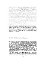 Portada:Erasmo y España, libro de Bataillon / R. de G.