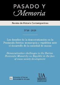 Portada:Núm. 18 (2019). Los desafíos de la democratización en la Península Ibérica: monarquía y república ante el desarrollo de la sociedad de masas