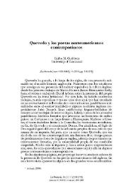Portada:Quevedo y los poetas norteamericanos contemporáneos / Carlos M. Gutiérrez