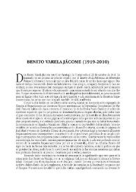 Portada:Benito Varela Jácome (1919-2010) / Teodosio Fernández