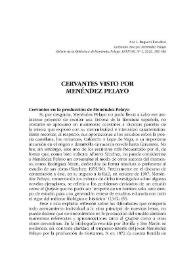 Portada:Cervantes visto por Menéndez Pelayo / Ana L. Baquero Escudero