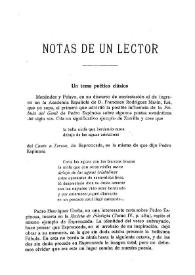 Portada:Un tema poético clásico / José María de Cossío