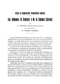 Portada:Notas de arqueología prehistórica galaica. Los dólmenes de Dombate y de la Gándara (La Coruña) / Ciriaco Pérez Bustamante