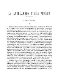 Portada:La Avellaneda y sus versos (Continuación) / Alberto López Argüello