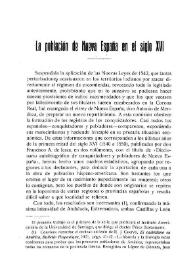 Portada:La población de Nueva España en el siglo XVI / Ciriaco ; Lorenzana C. ; González García  Pérez Bustamante