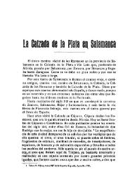 Portada:La Calzada de la Plata en Salamanca / César Morán