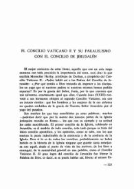Portada:El Concilio Vaticano II y su paralelismo con el Concilio de Jerusalén / Manuel Revuelta Sañudo