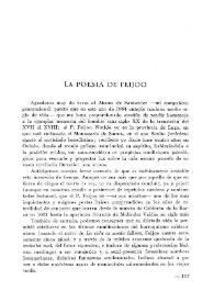 Portada:La poesía de Feijoo / Dionisio Gamallo Fierros