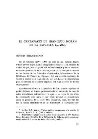 Portada:El Cartapacio de Francisco Morán de la Estrella (ca.1585) / Arthur L.-F. Askins