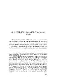 Portada:La Universidad de amor y \"La dama boba\" / Aurora Egido